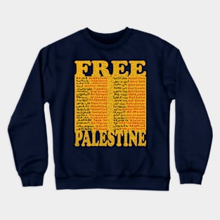 Free Palestine,Palestine cities, Palestine solidarity,Support Palestinian artisans,End occupation Crewneck Sweatshirt